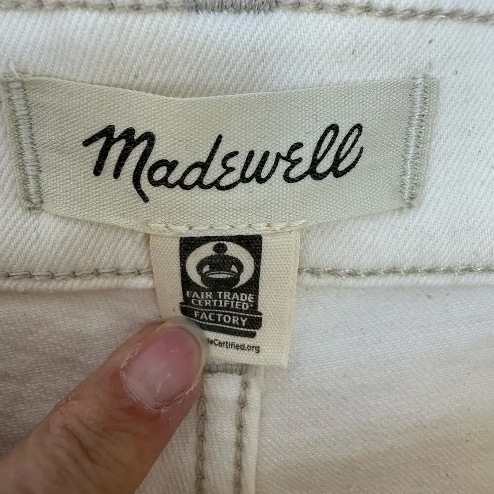 Madewell Jeans Women's 28 (6) Cream 90s Straight Leg High Rise Fit Summer EUC - Picture 6 of 14